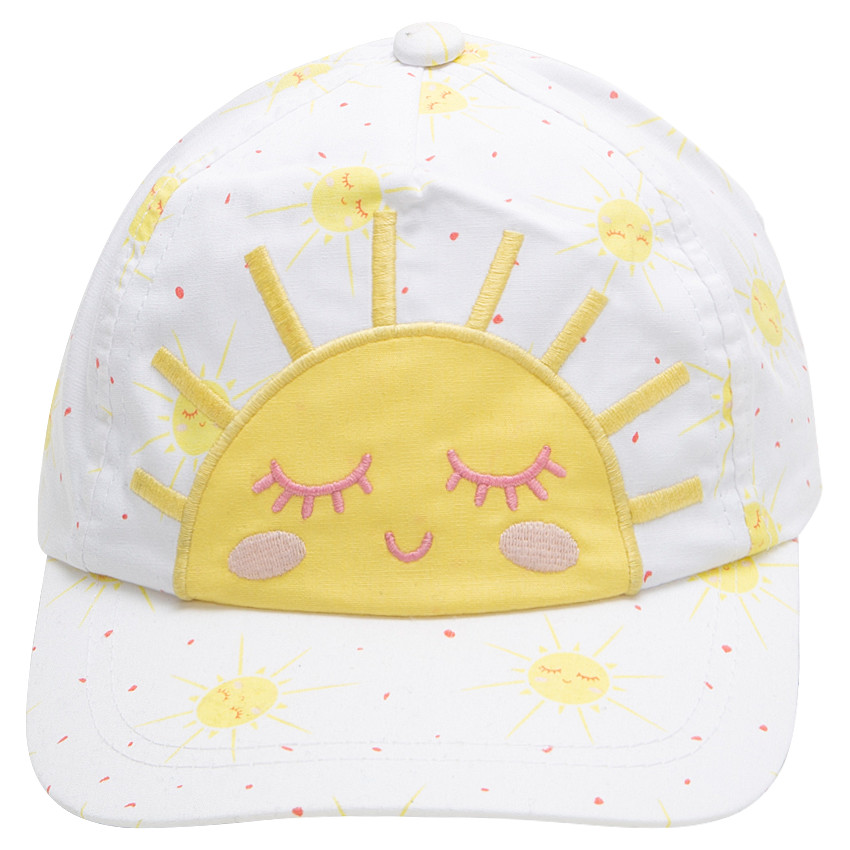 Casquette en coton imprimée all-over avec soleil brodé 
