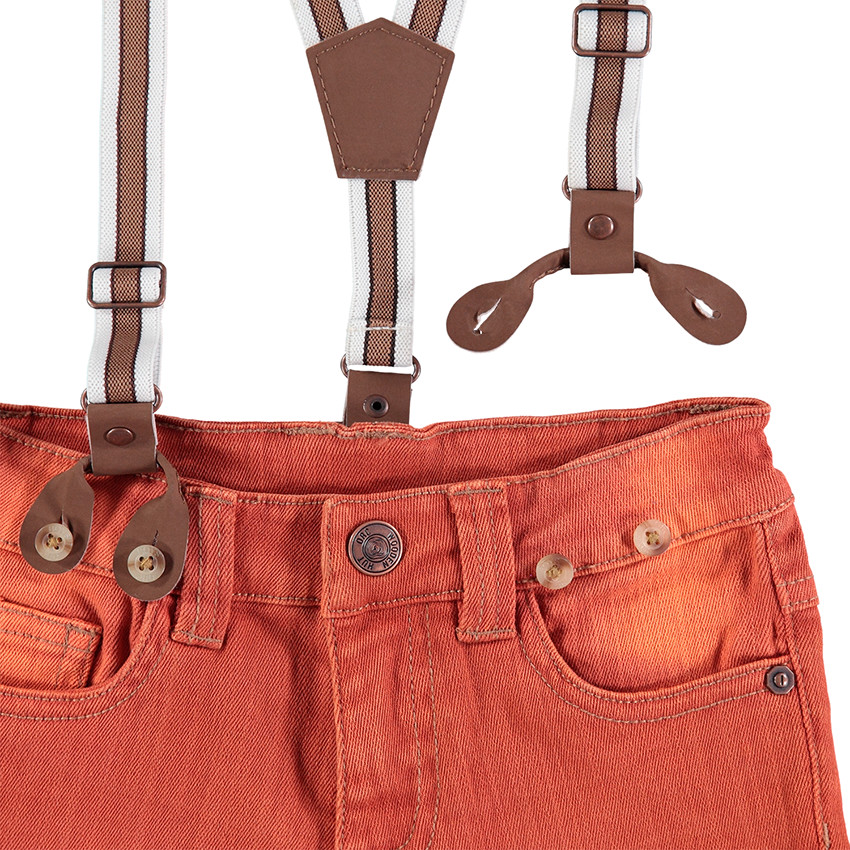 Pantalon surteint avec bretelles amovibles 