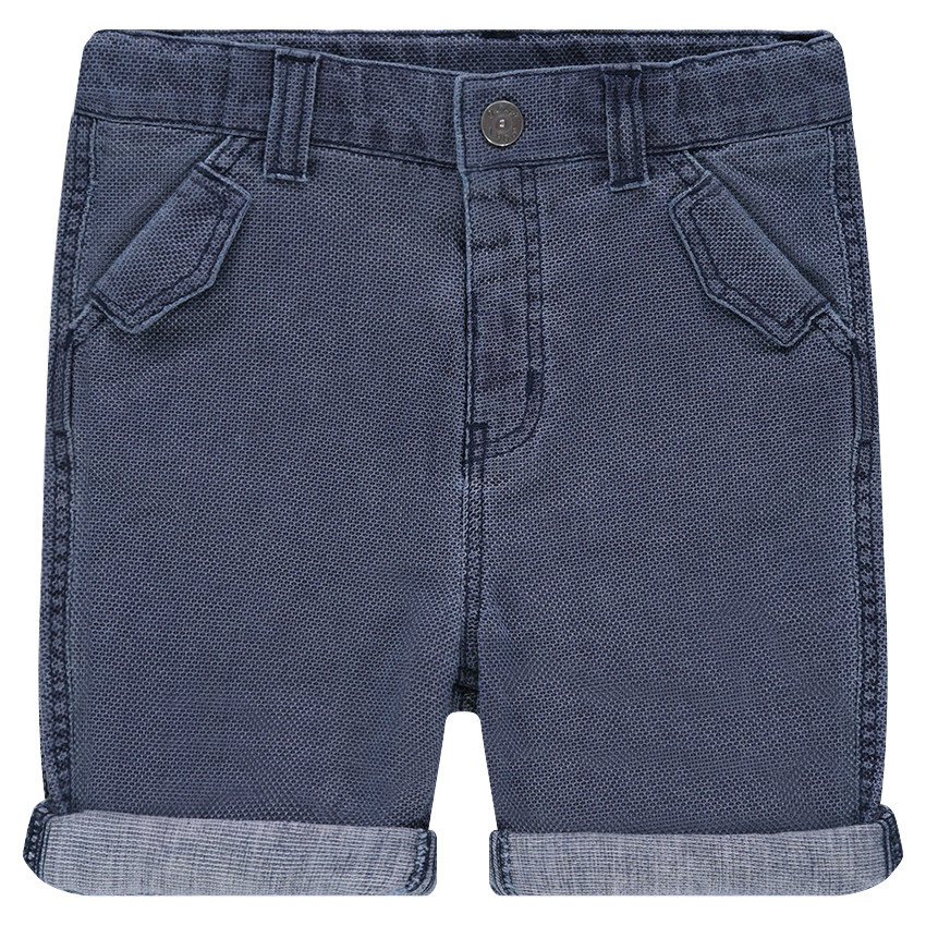 Bermuda en coton nid d'abeille surteint 