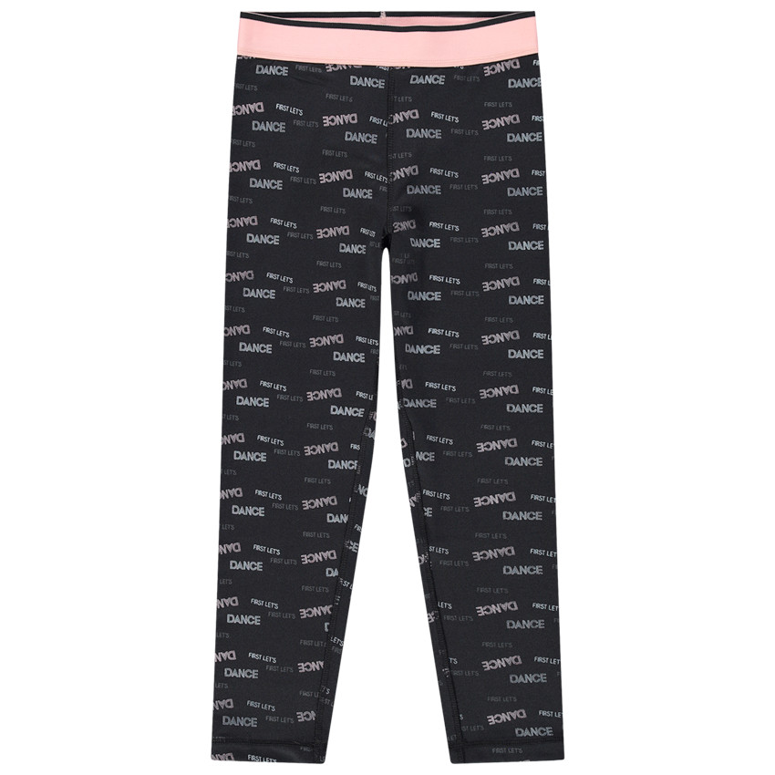 Legging de sport à inscriprions all-over 