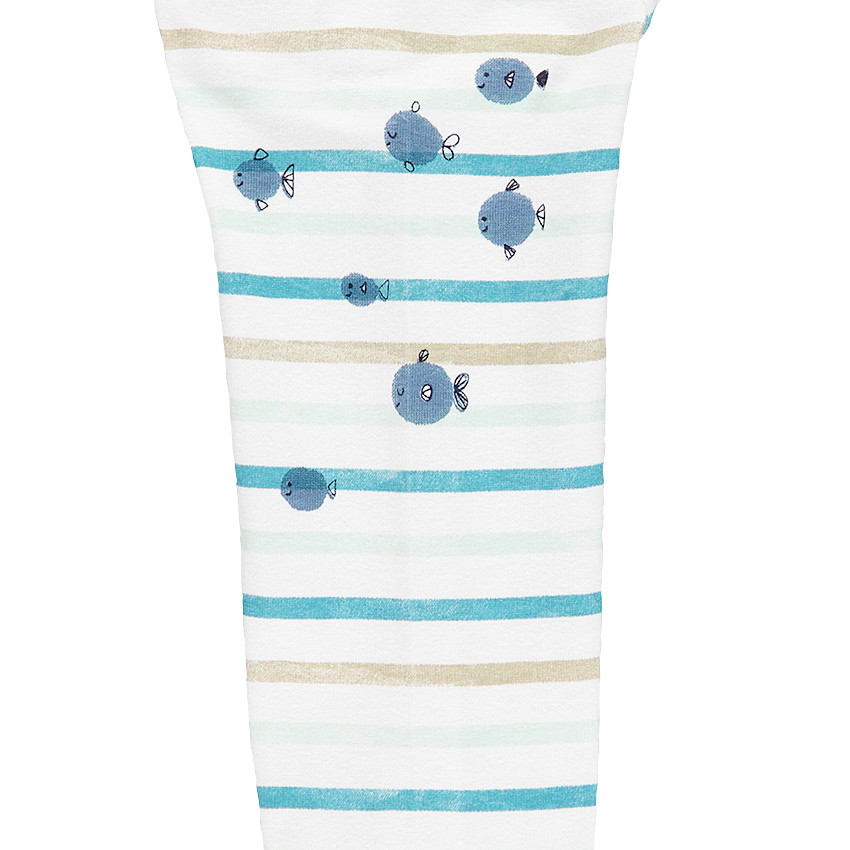 Tee-shirt manches longues en jersey avec rayures contrastées 