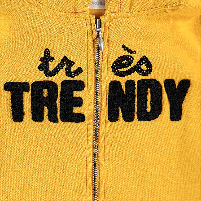 Junior - Jogging en molleton avec message en sequins et bouclette 