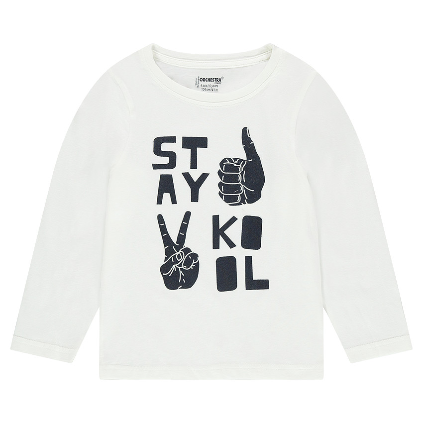 Tee-shirt manches longues avec print fantaisie 