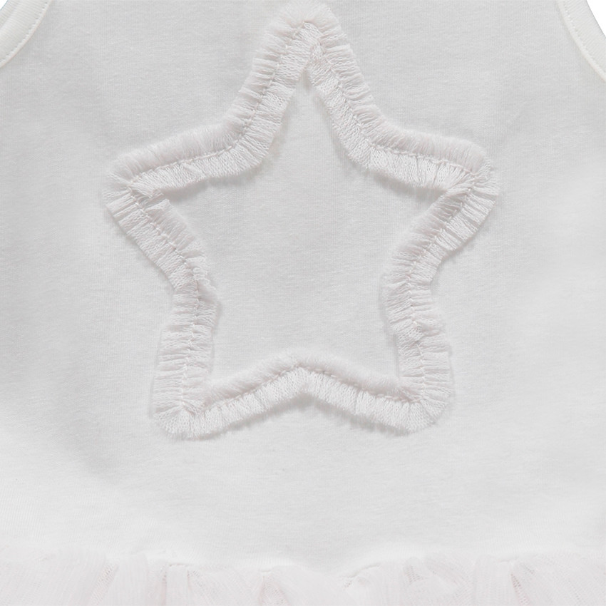 Body à fines bretelles avec volants et étoile en tulle 