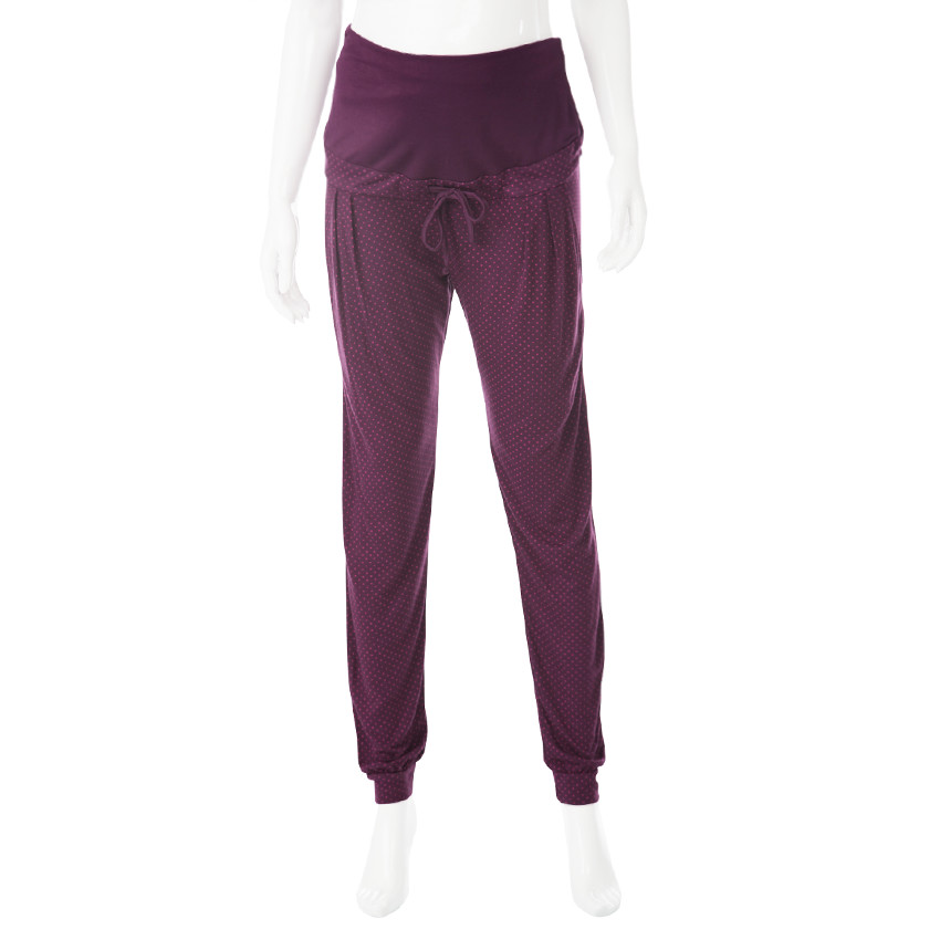 Pantalon homewear de grossesse à pois 