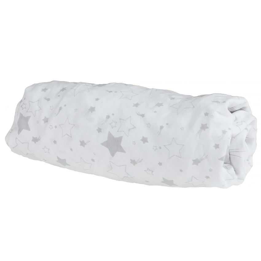 Drap housse imprimé étoile 120 x 60 cm 