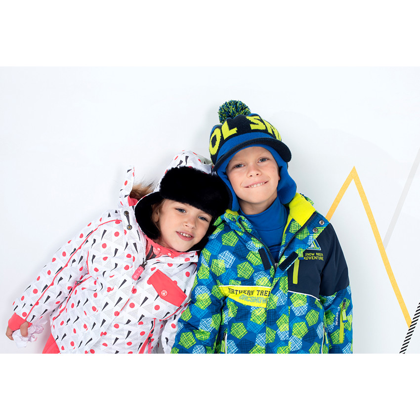 Bonnet péruvien en tricot doublé micropolaire avec pompon 