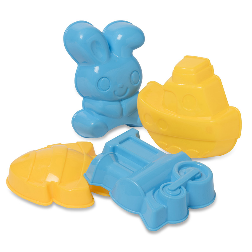 Set de plage avec 4 grands moules 