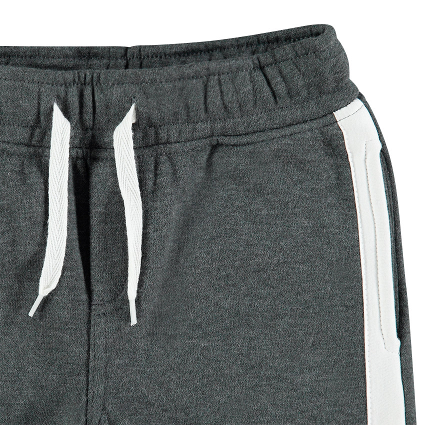 Jogging en molleton bicolore avec bandes contrastées 