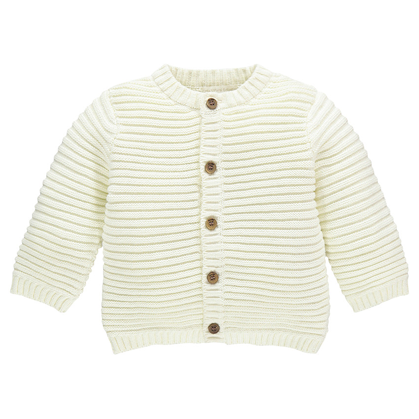 Gilet en tricot bio à jeu de mailles 