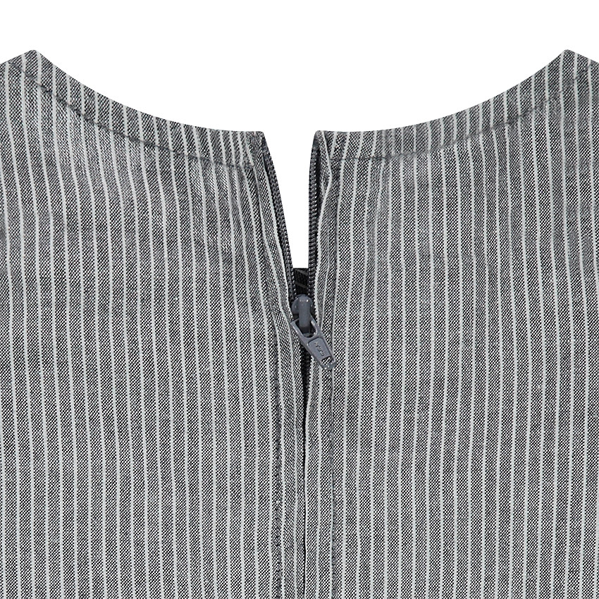 Tunique manches longues avec broderies contrastées sur les manches 