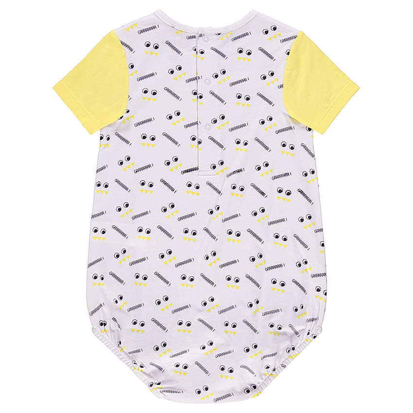 Lot de 2 combinaisons courtes avec motifs monstres 