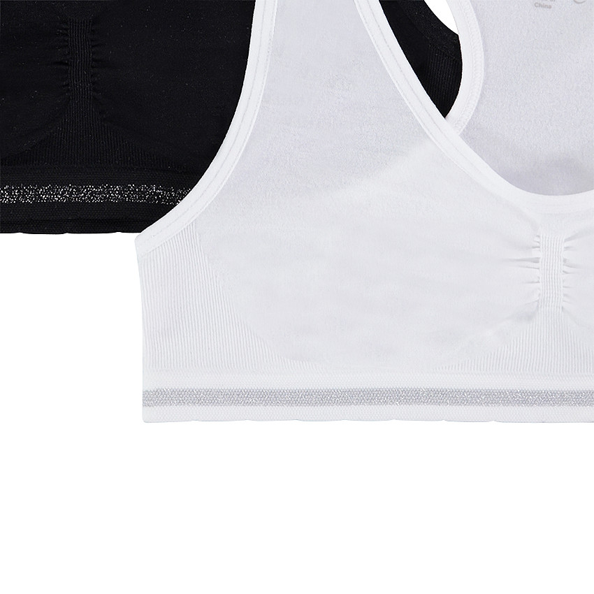 Lot de 2 brassières sans coutures unies 