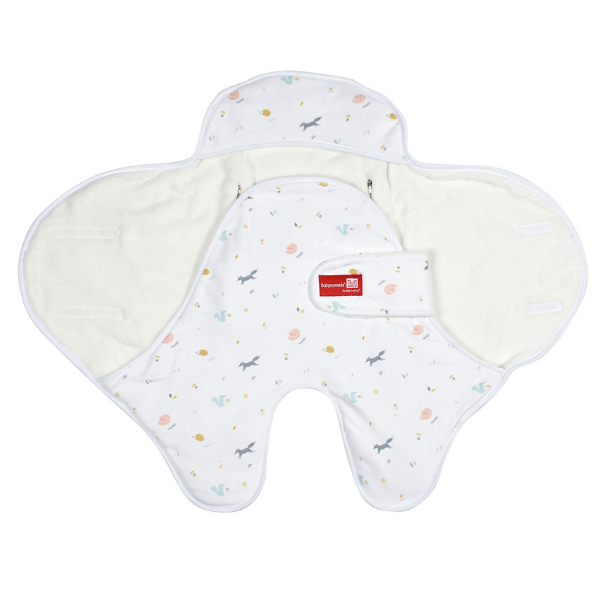 Babynomade double polaire 0/6m - Happy fox/Blanc 