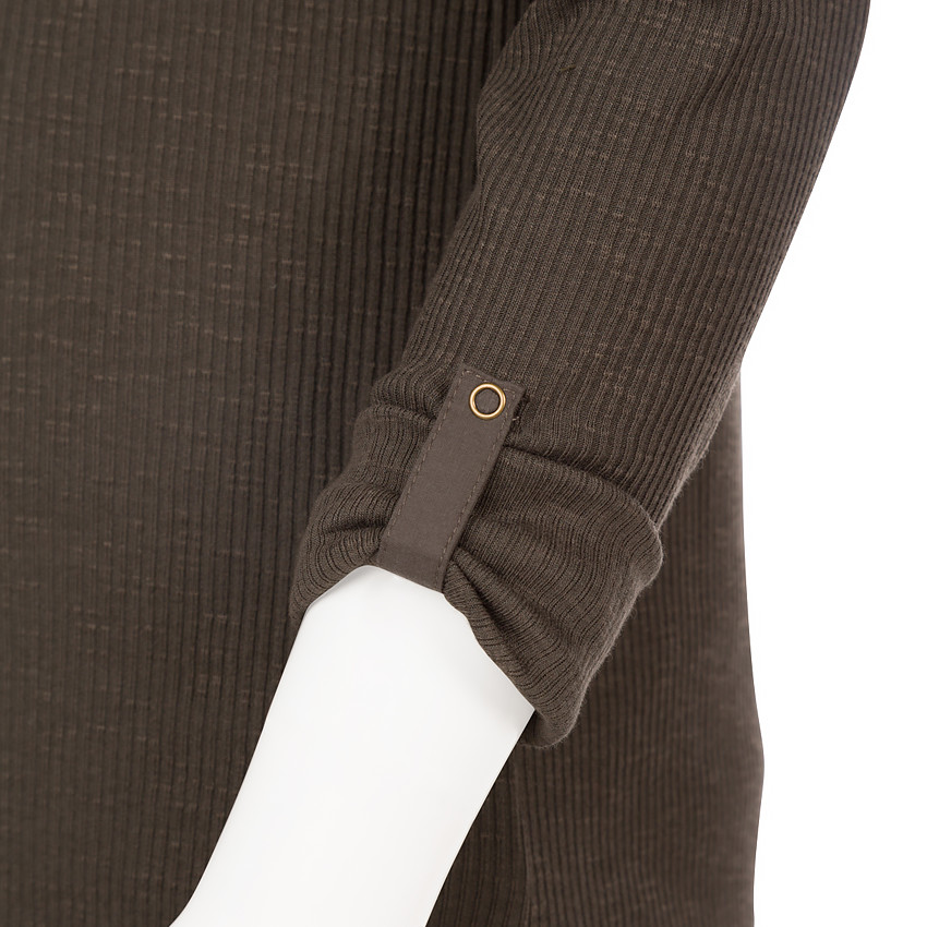 Tee-shirt manches longues de grossesse côtelé 