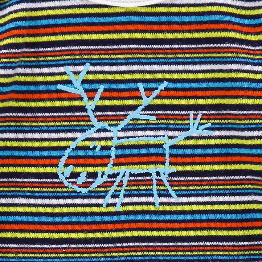 Set van 5 rompertjes lange mouwen met motif met herten 