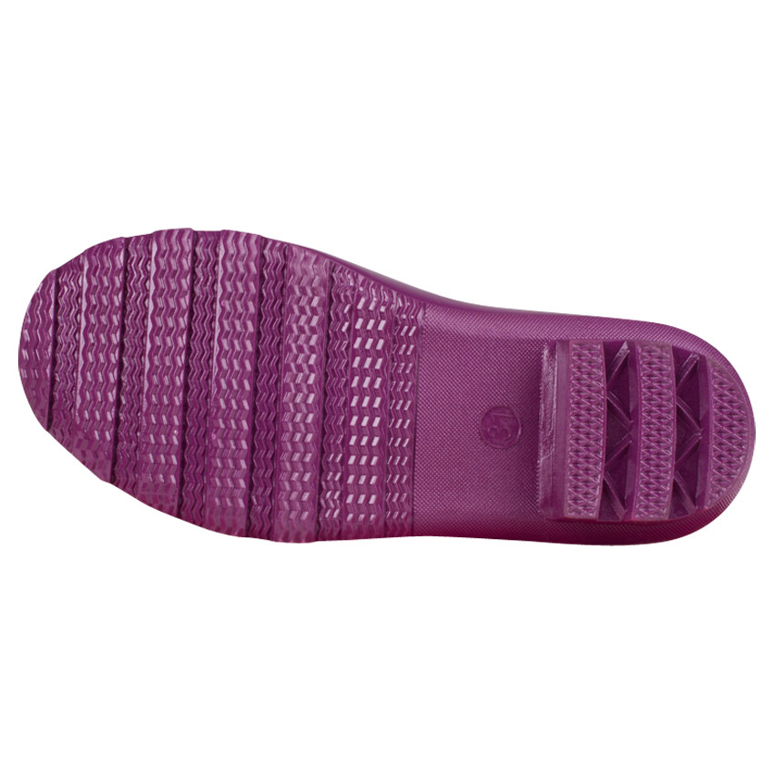 Bottes de pluie coloris prune imprimées fleuries 