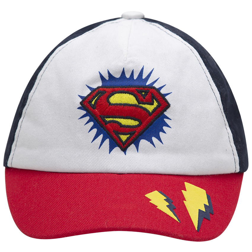 Casquette en twill tricolore avec logo Warner Superman brodé !  