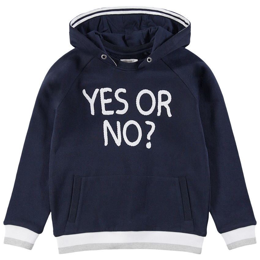 Junior- Sweat en molleton à capuche avec message printé 