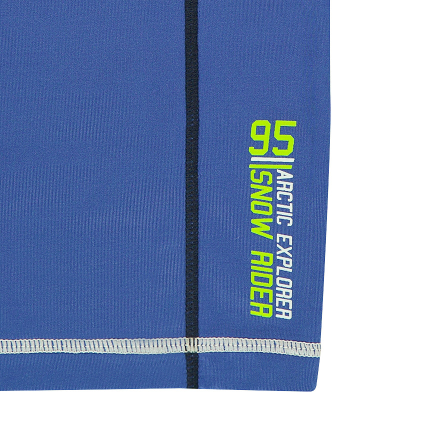 Sous-pull de ski technique en polyester avec inscriptions printées 