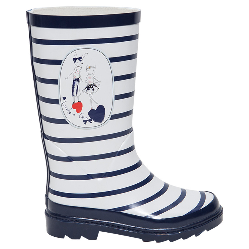 Bottes de pluie esprit marin avec print fantaisie 