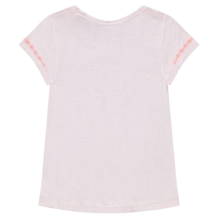 Tee-shirt manches courtes avec fines broderies 