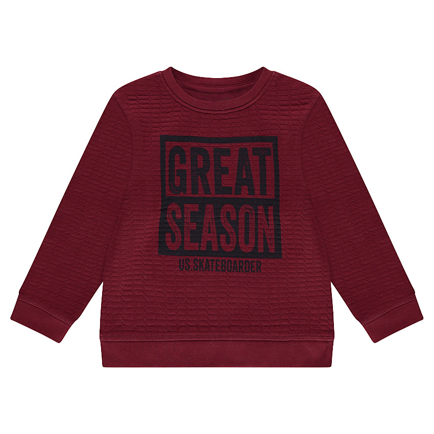 Sweat en molleton fantaisie avec texte printé 