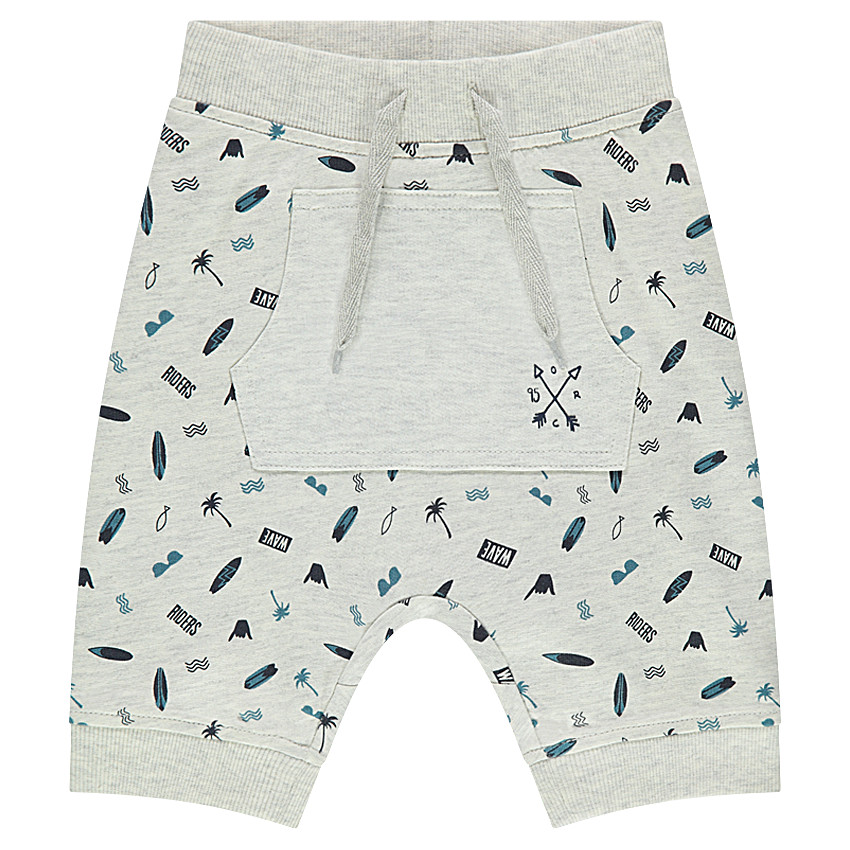 Bermuda en molleton imprimé all-over 