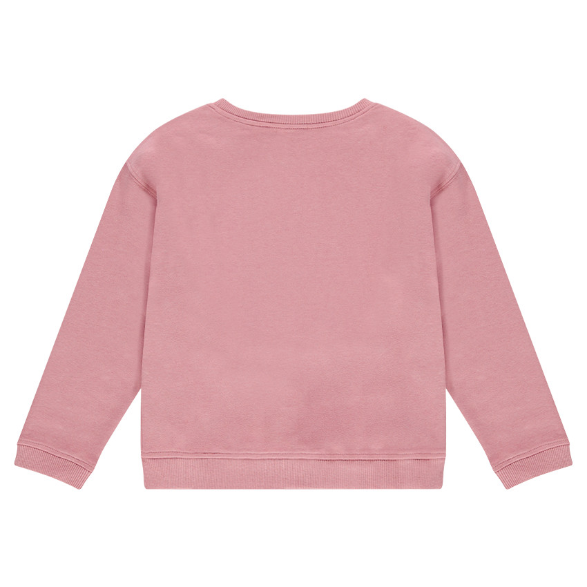 Sweat en molleton uni avec print géométrique en foil doré 