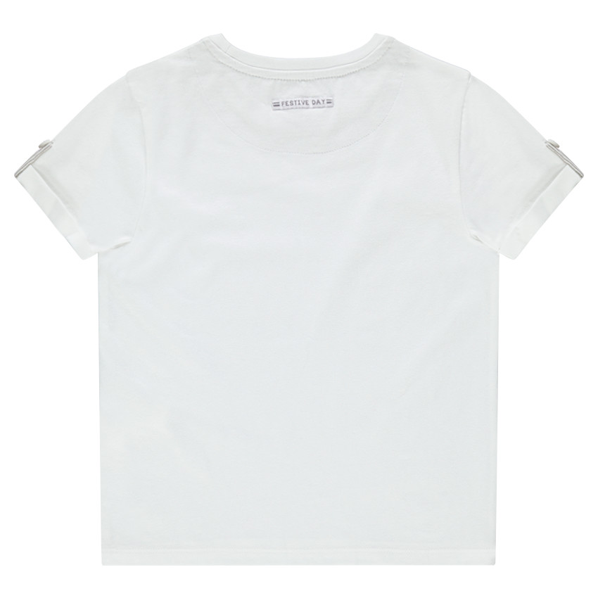 Tee-shirt manches courtes en jersey avec poissons printés 