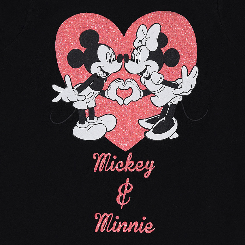 Tee-shirt manches longues en jersey Disney print Mickey et Minnie 