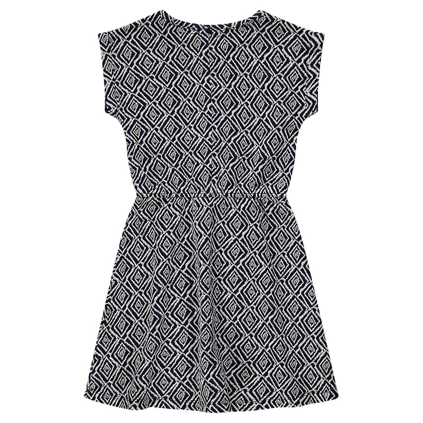 Robe manches courtes à motif jacquard 