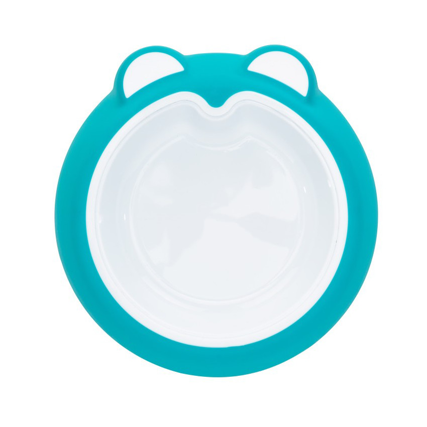 Assiette antidérapante - Bleu glacier 