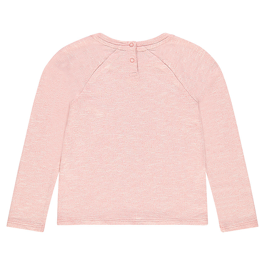 Sweat en molleton chiné avec print fantaisie 