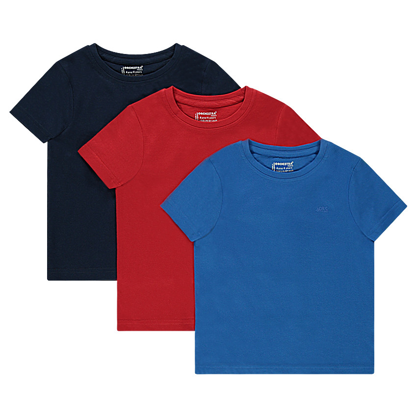 Lot de 3 tee-shirts manches courtes unis en jersey 