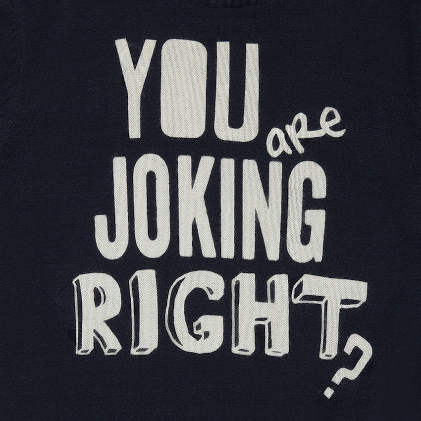 Junior - Pull en tricot avec message printé 