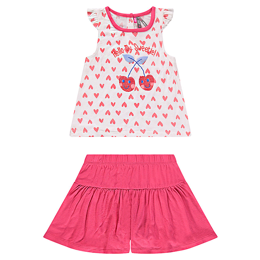 Ensemble de plage débardeur imprimé et jupe-short 