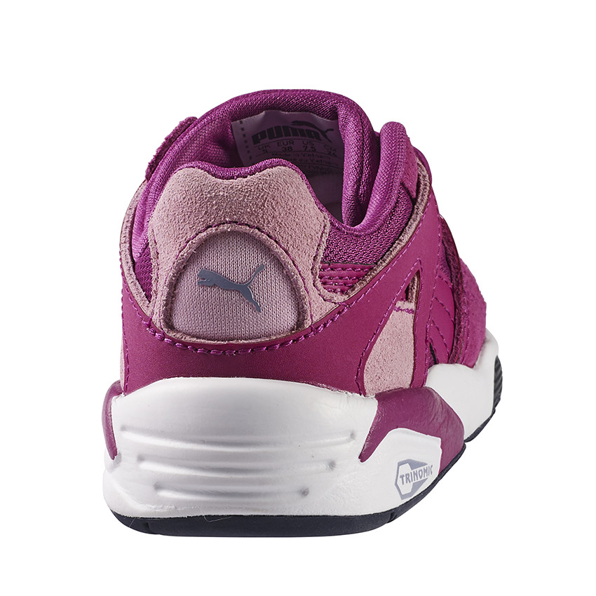 PUMA - Baskets basses coloris violet à lacets élastiqués  