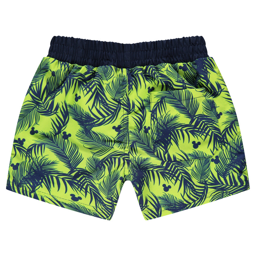 Short de bain Disney print végétal et serti Mickey 