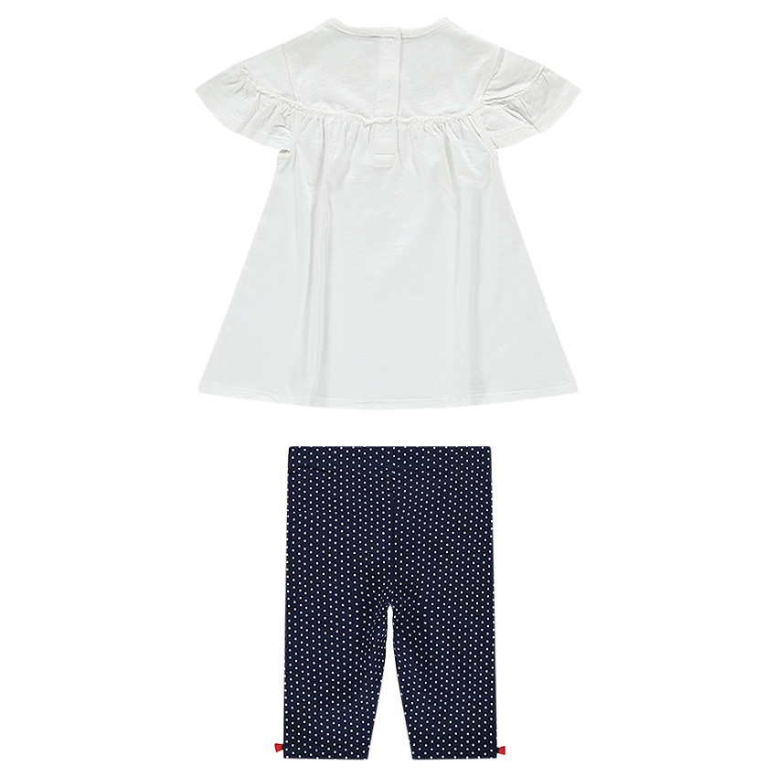 Ensemble tunique printée et legging à pois all-over 