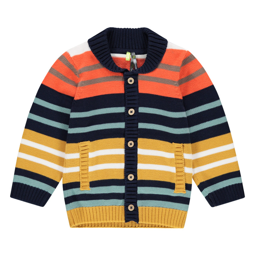 Gilet en tricot avec rayures jacquard all-over 