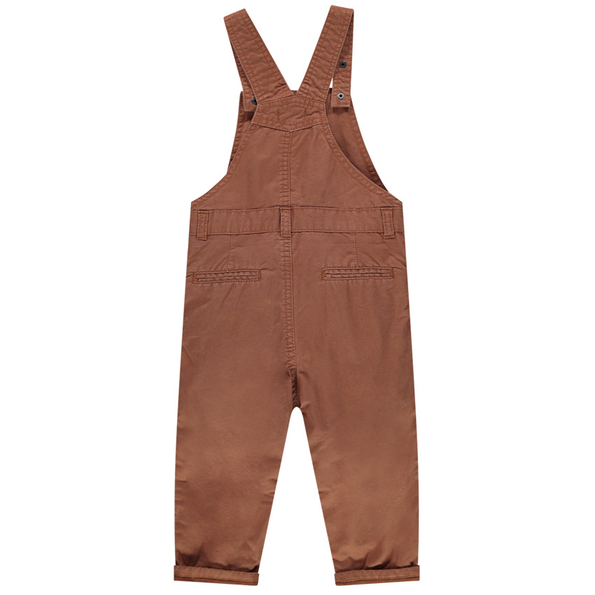 Salopette en toile doublée jersey à poches 