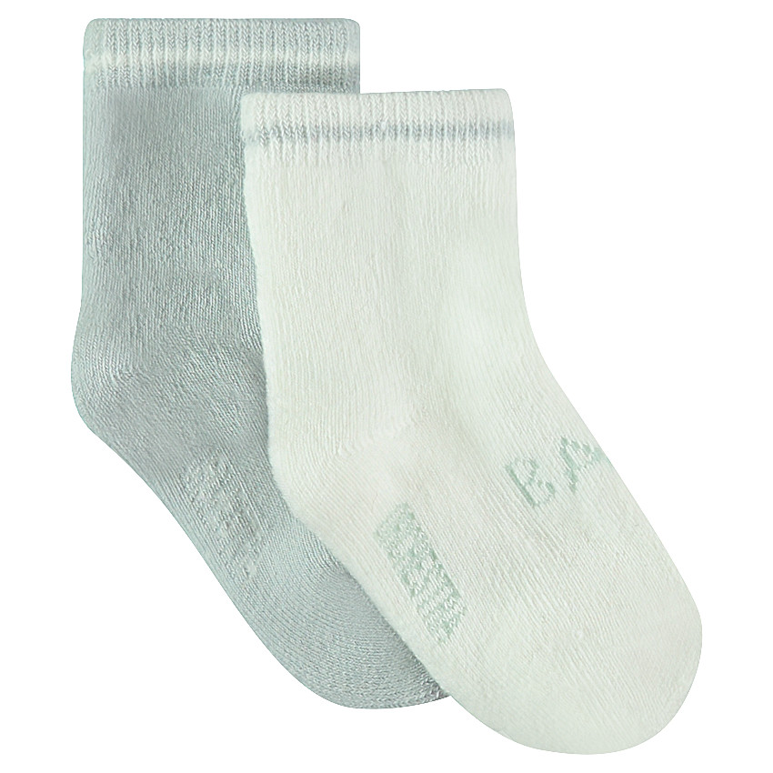 Lot de 2 paires de chaussettes unies avec inscription en jacquard 