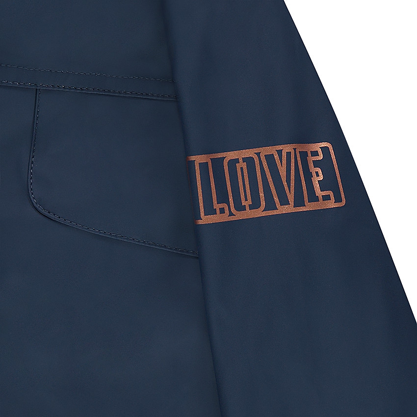 Junior - Parka en gomme à capuche doublée sherpa 