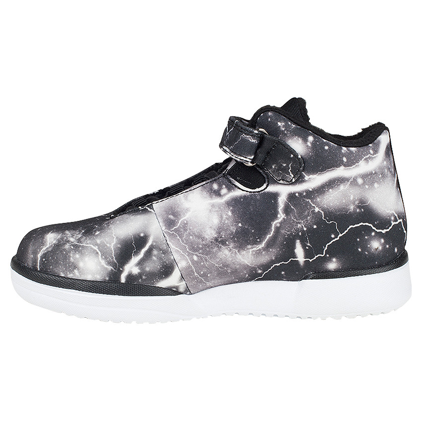 Baskets montantes à lacets et scratch imprimé galaxie 