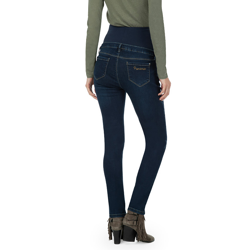 Jeans de grossesse coupe slim avec bandeau haut 