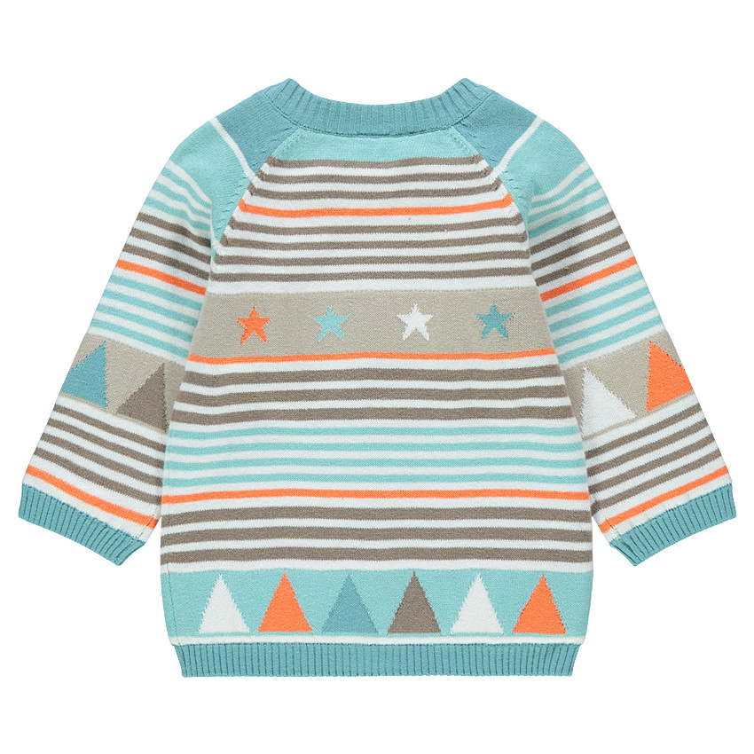 Gilet en tricot avec motifs jacquard et doublure jersey 