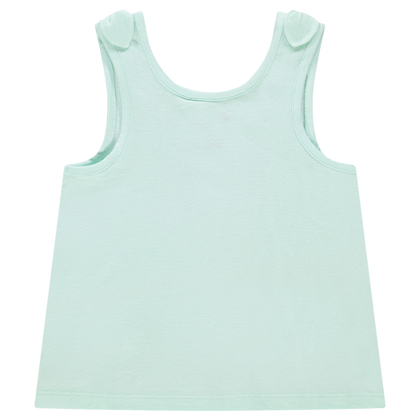 Débardeur en jersey uni avec noeuds et print fantaisie 