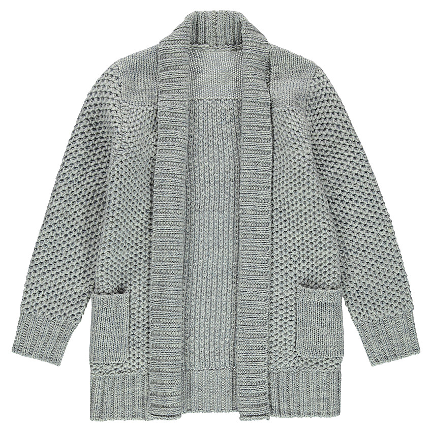 Gilet long en tricot épais avec poches 