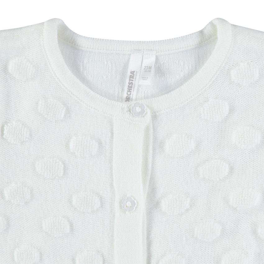 Gilet en tricot à pois en relief 